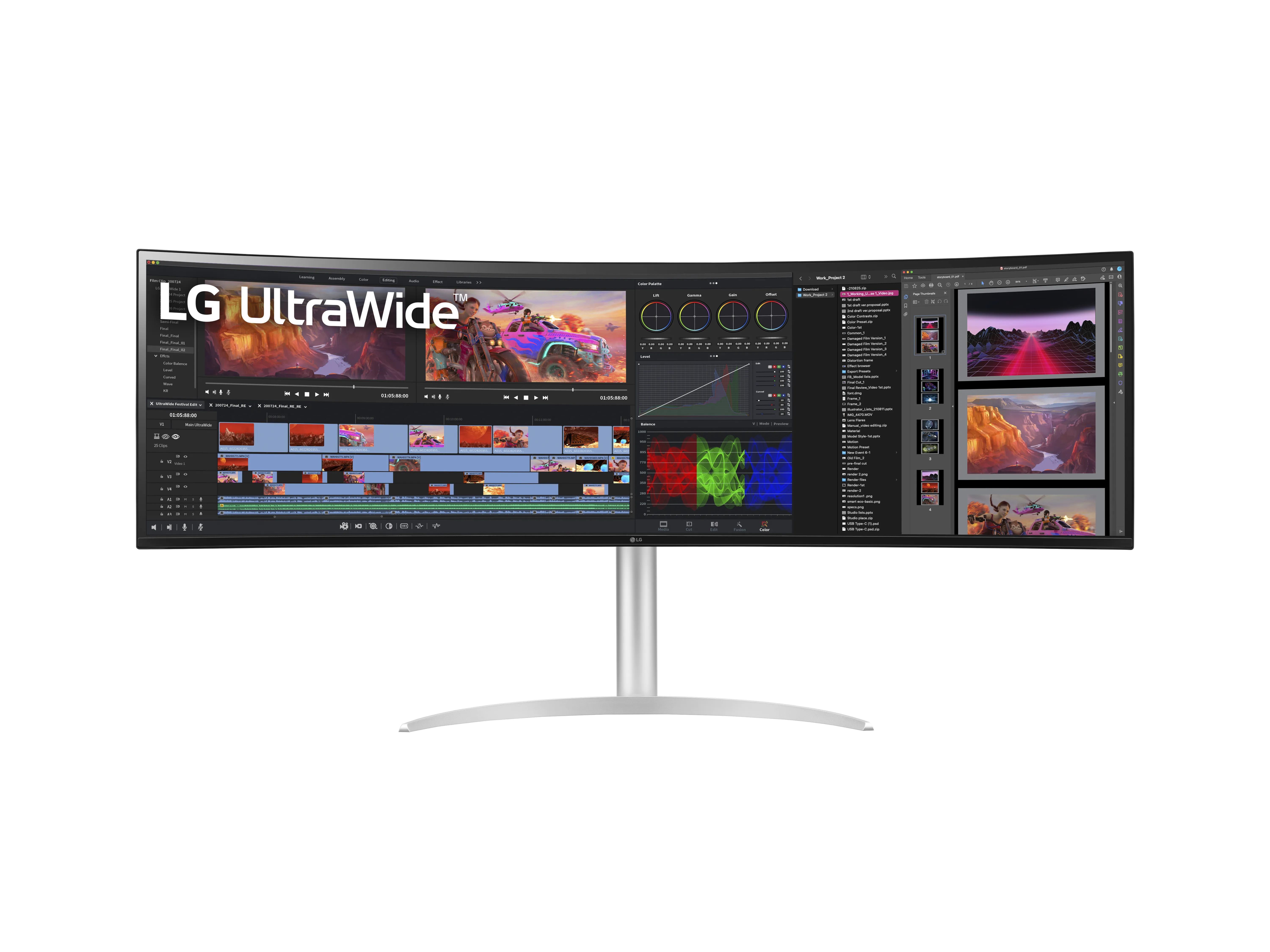 LG 49" 49WQ95C-W DQHD, IPS - curved skärm