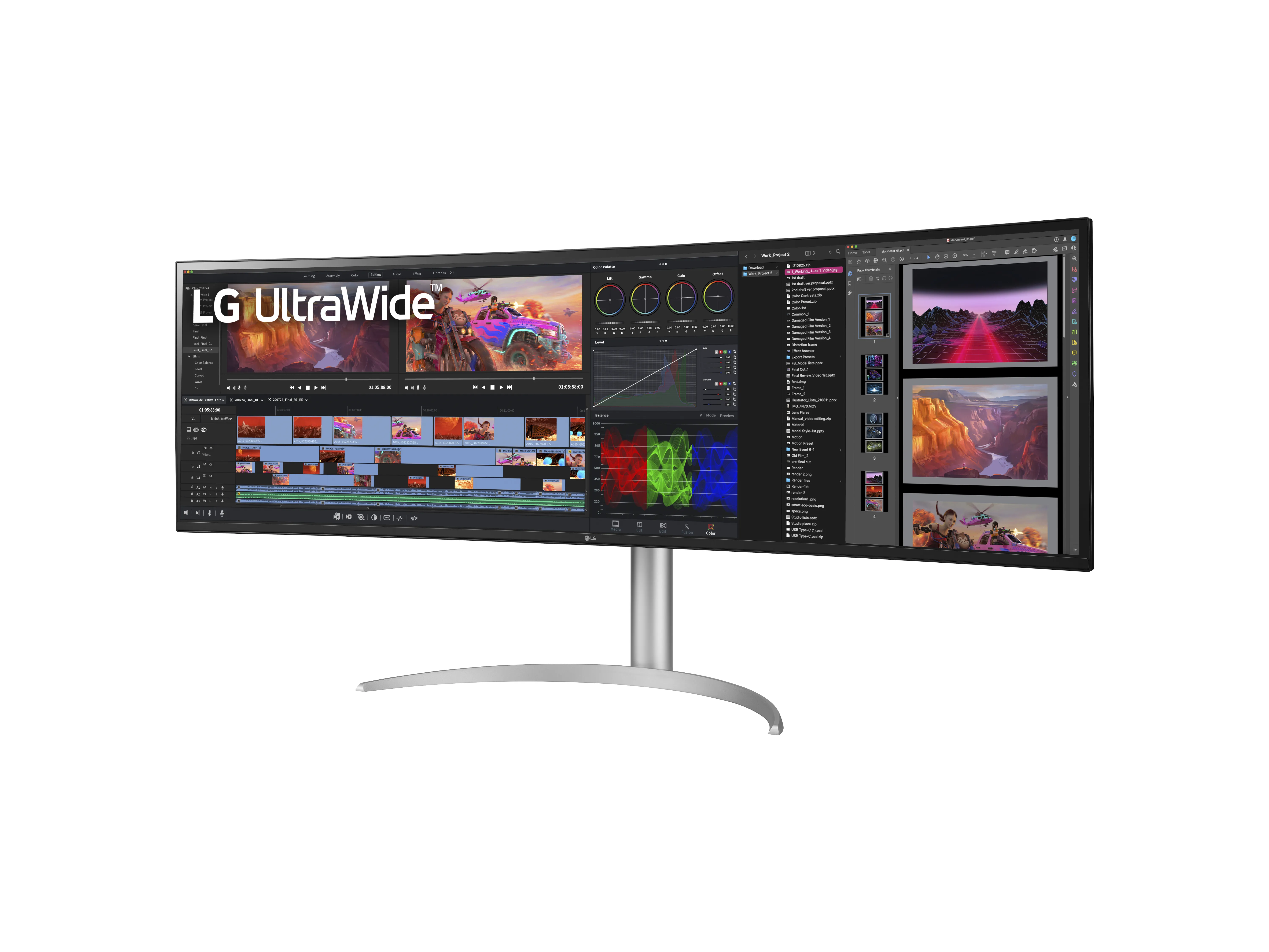 LG 49" 49WQ95C-W DQHD, IPS - curved skärm