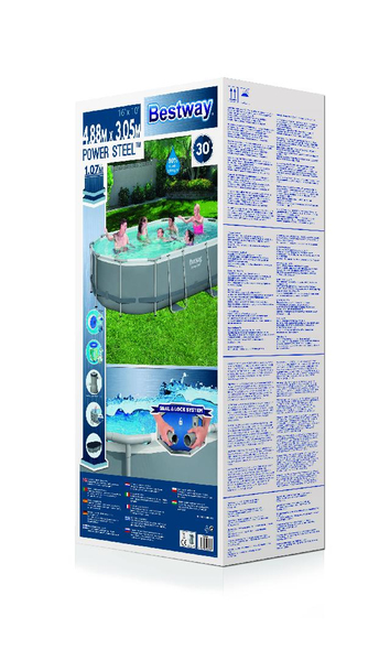 Bestway Power Steel Pool -allas, 4,88x3,05x1,07m