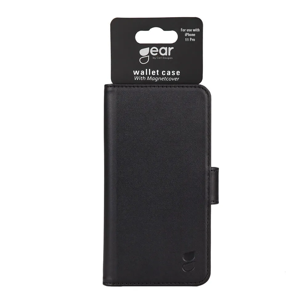 GEAR Wallet, iPhone 11 Pro - 2-in-1 lompakkokotelo, Musta