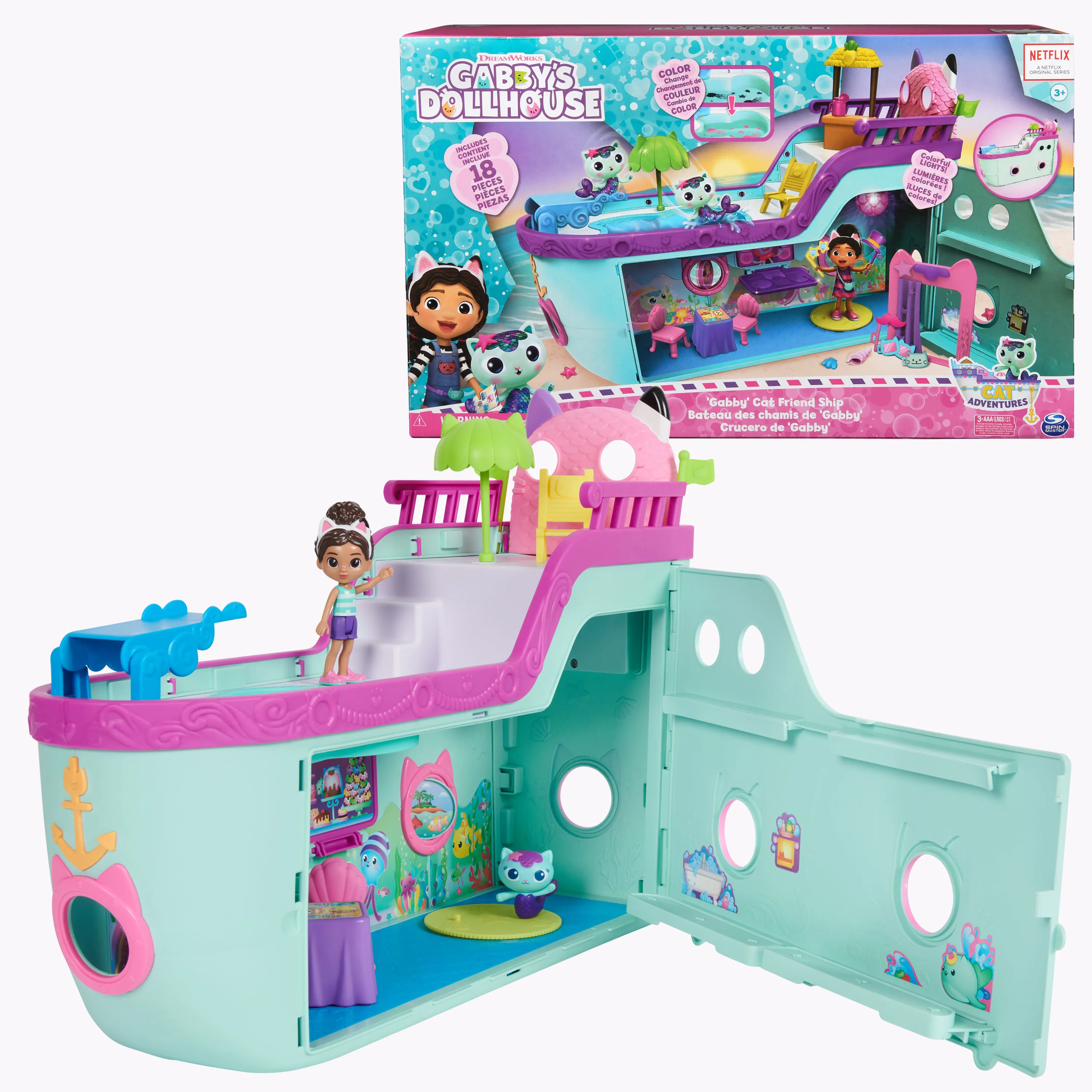 Spin Master Gabby's Dollhouse - Gabby's Cruise Ship, Toy Vehicle