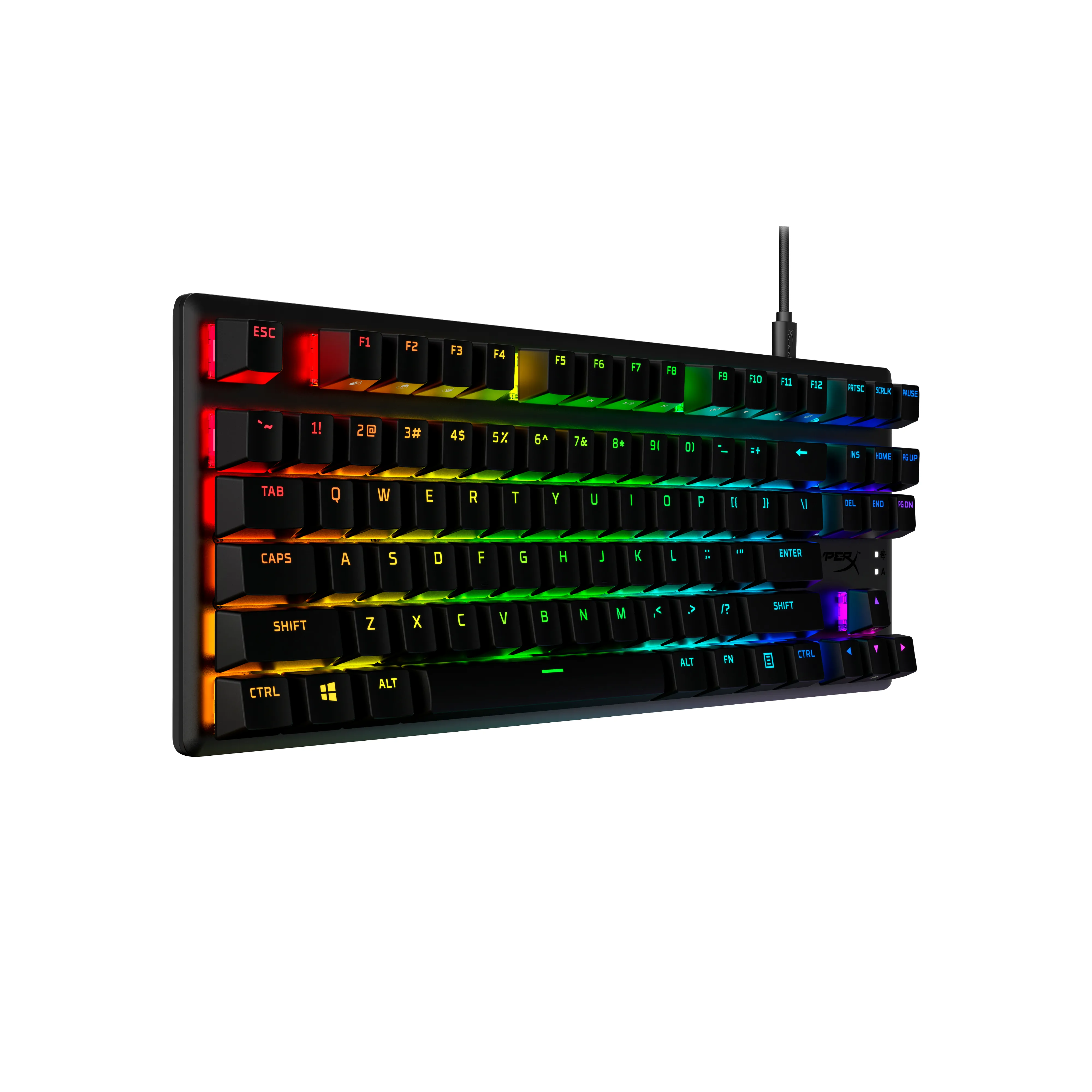 HyperX Alloy Origins Core PBT mekaniskt speltangentbord, HyperX Red, svart