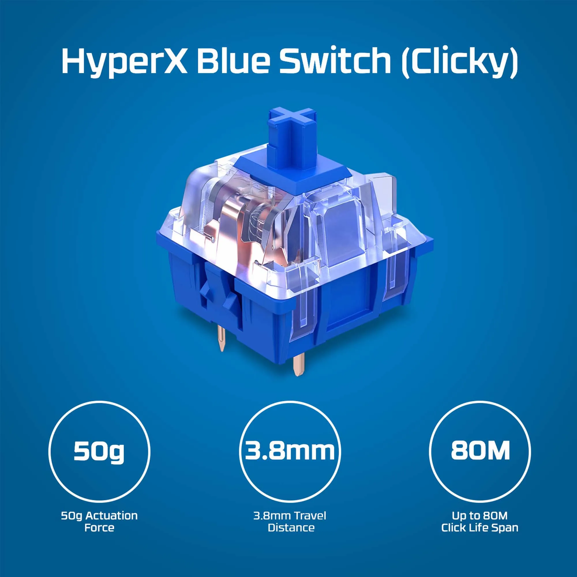 HyperX Alloy Origins Core PBT mekaniskt speltangentbord, HyperX Red, svart