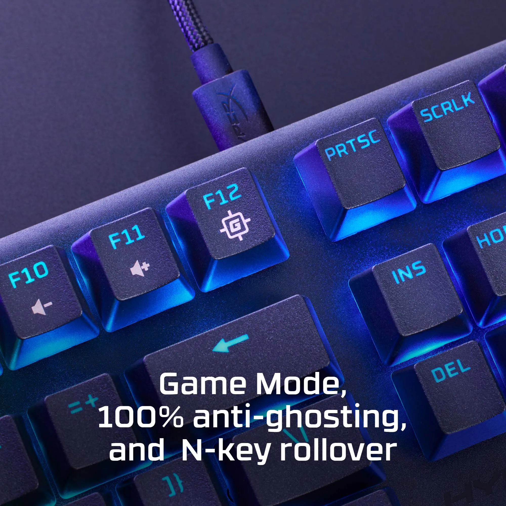HyperX Alloy Origins Core PBT mekaniskt speltangentbord, HyperX Red, svart