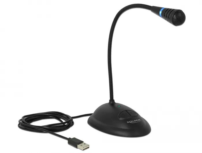 De-lock USB Gooseneck - microphone, black