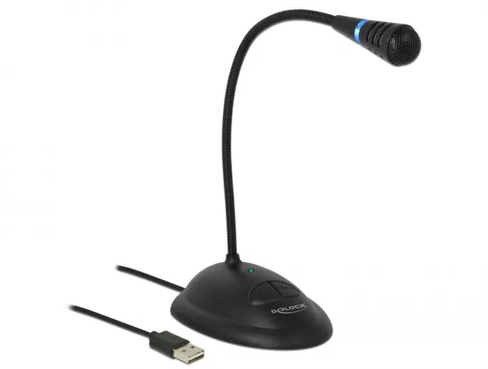 De-lock USB Gooseneck - microphone, black