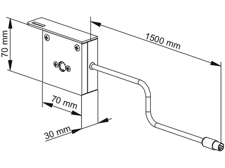 Multibrackets M Extender Cable - Kaukos&auml;&auml;timen jatkojohto - 5-nastainen DIN (naaras) to 5-nastainen DIN (uros) - 1.5 m - valkoinen