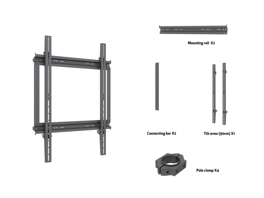 M Pro Series - Dual Pole bracket 600X900