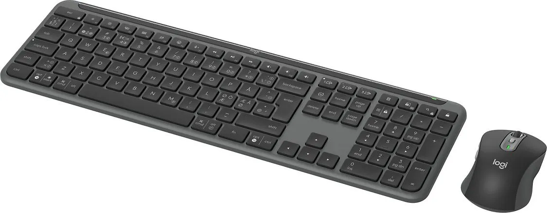 Logitech MK950 Signature Slim -langaton näppäimistö ja hiiri, harmaa