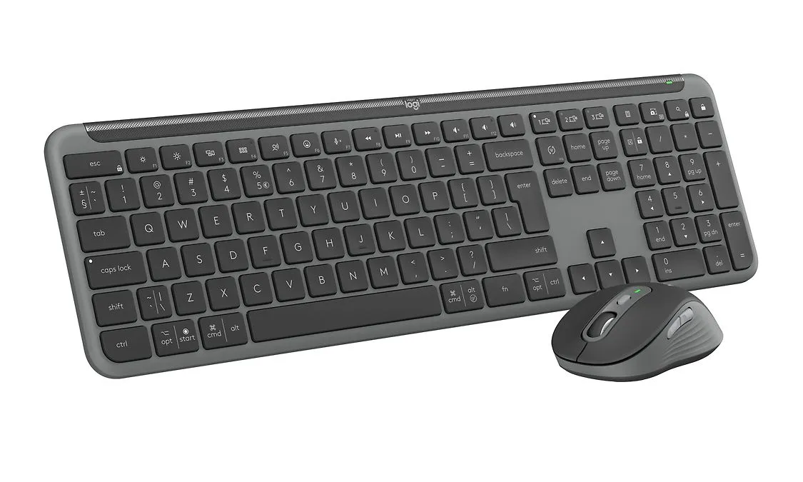 Logitech MK950 Signature Slim - wireless keyboard and mouse, grey