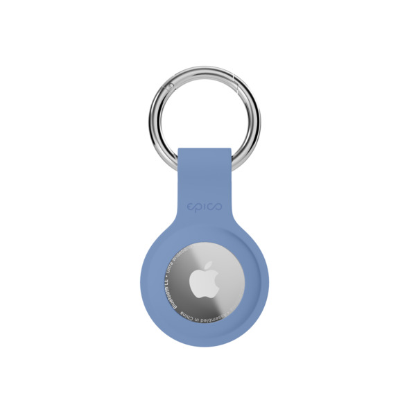 Epico Silicone Full Back Case | AirTag (1.-2. gen) | Grey| Robust Metal Ring