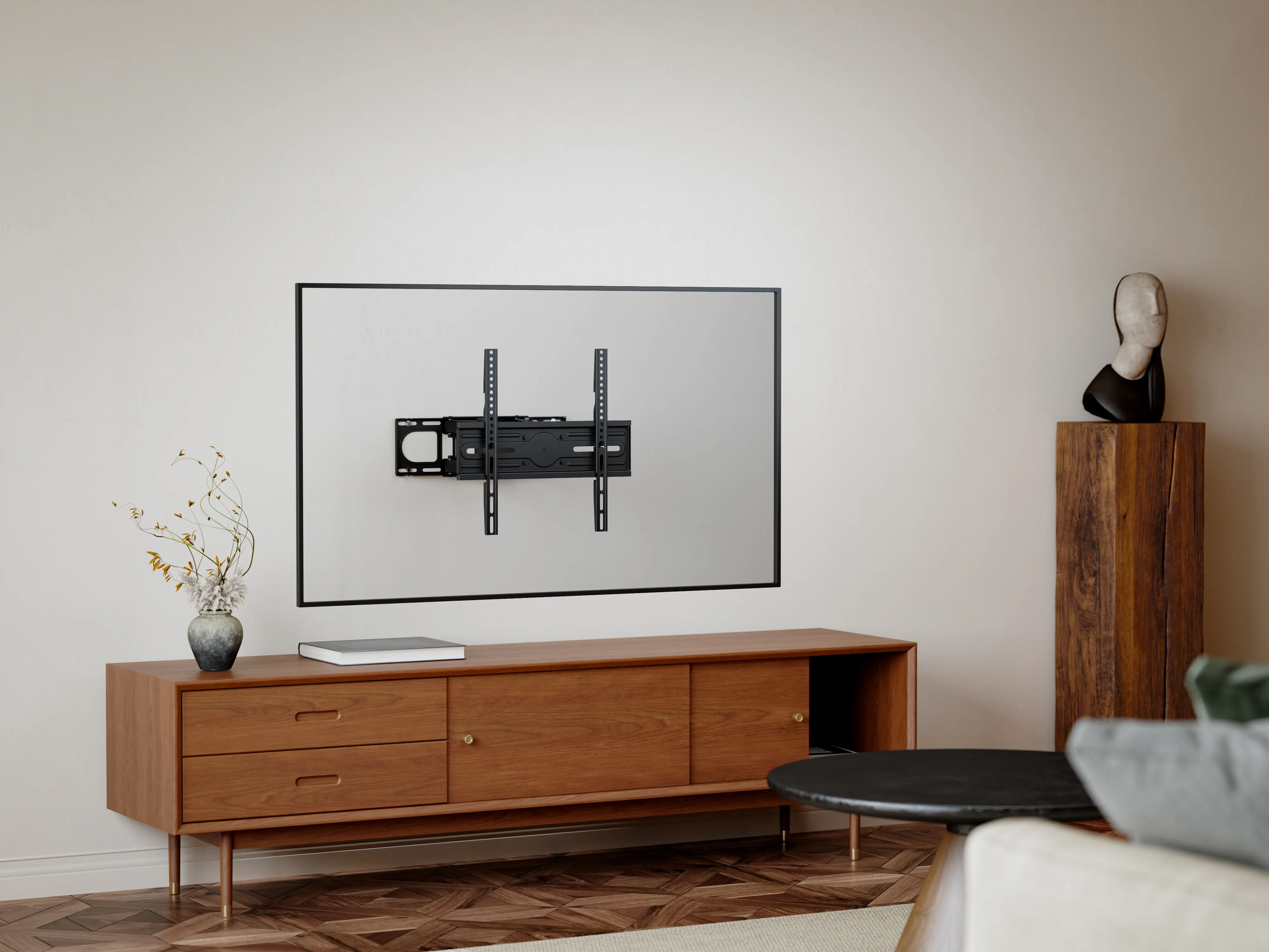 DELTACO ARM-1202-B K&auml;&auml;ntyv&auml; TV-sein&auml;teline, 32-70", 40 kg, musta