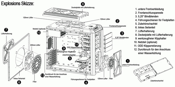 Chieftec Dragon miditower, ilman virtal&auml;hdett&auml;, 4x5,25" ja 6x3,5"