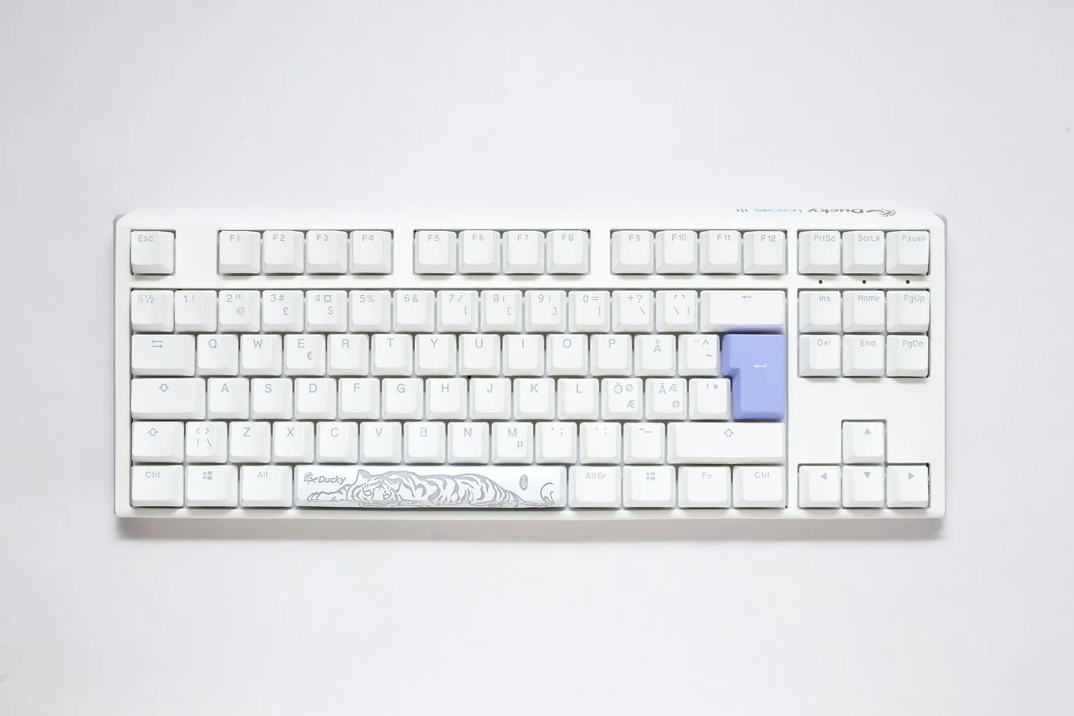Ducky One 3 Classic Pure White TKL Cherry Brown RGB - gaming keyboard, white