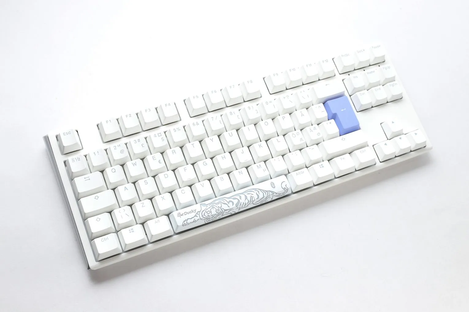 Ducky One 3 Classic Pure White TKL Cherry Brown RGB - gaming keyboard, white