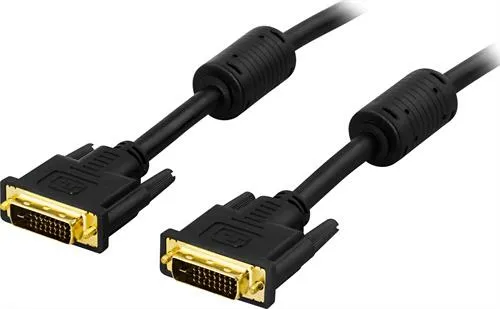Deltaco DVI-D - DVI-D - kabel, Dual, 2 m, Svart