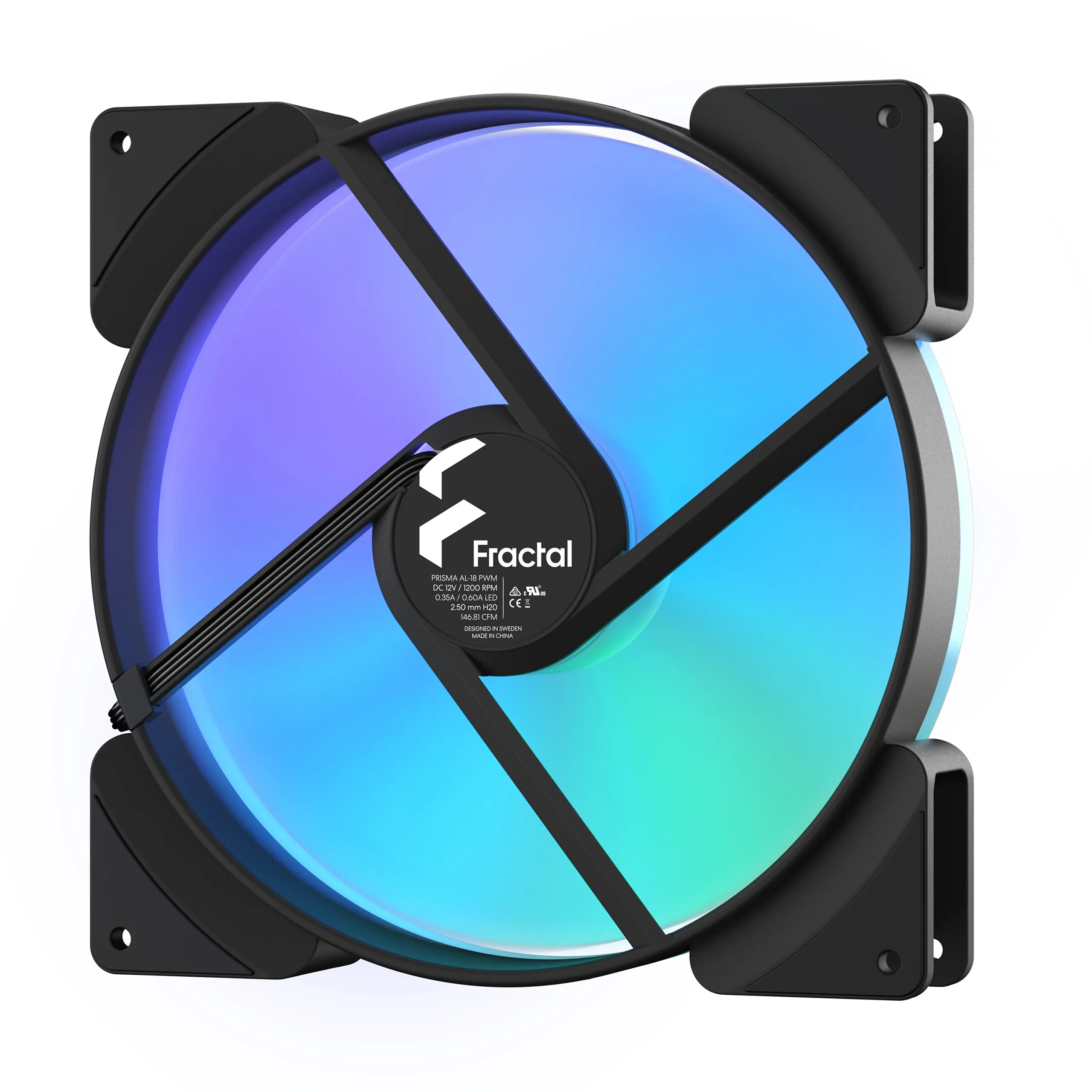 Fractal Design Prisma AL-18 ARGB PWM , 180mm - chassi fläkt