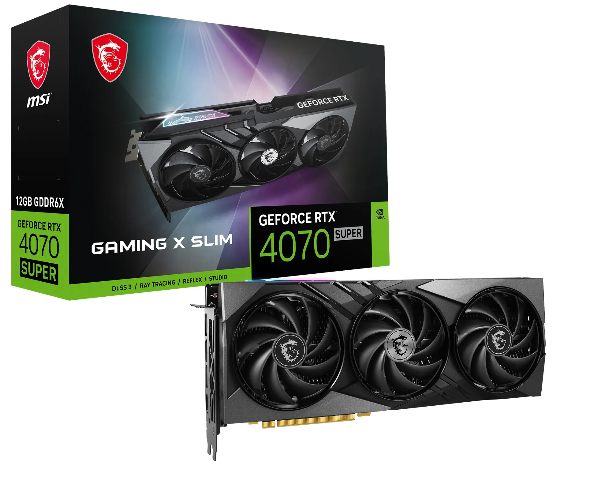 MSI GeForce RTX 4070 SUPER Gaming X Slim 12GB - Graphics card