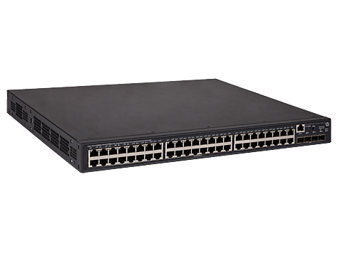 HP Networking 5130-48G-PoE+-4SFP+ EI (PoE budget 370W) (Comware OS 7) Switch (JG937A) 24x RJ-45 10/100/1000T + ports 4x SFP+ fixed 1000/10000 SFP+ ports advance