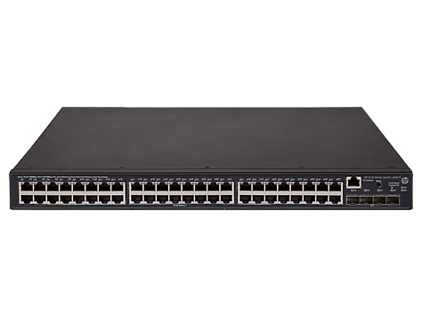 HP Networking 5130-48G-PoE+-4SFP+ EI (PoE budget 370W) (Comware OS 7) Switch (JG937A) 24x RJ-45 10/100/1000T + ports 4x SFP+ fixed 1000/10000 SFP+ ports advance