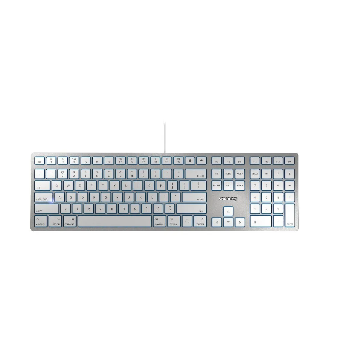 Cherry KC-6000 Slim Mac -näppäimistö, hopea