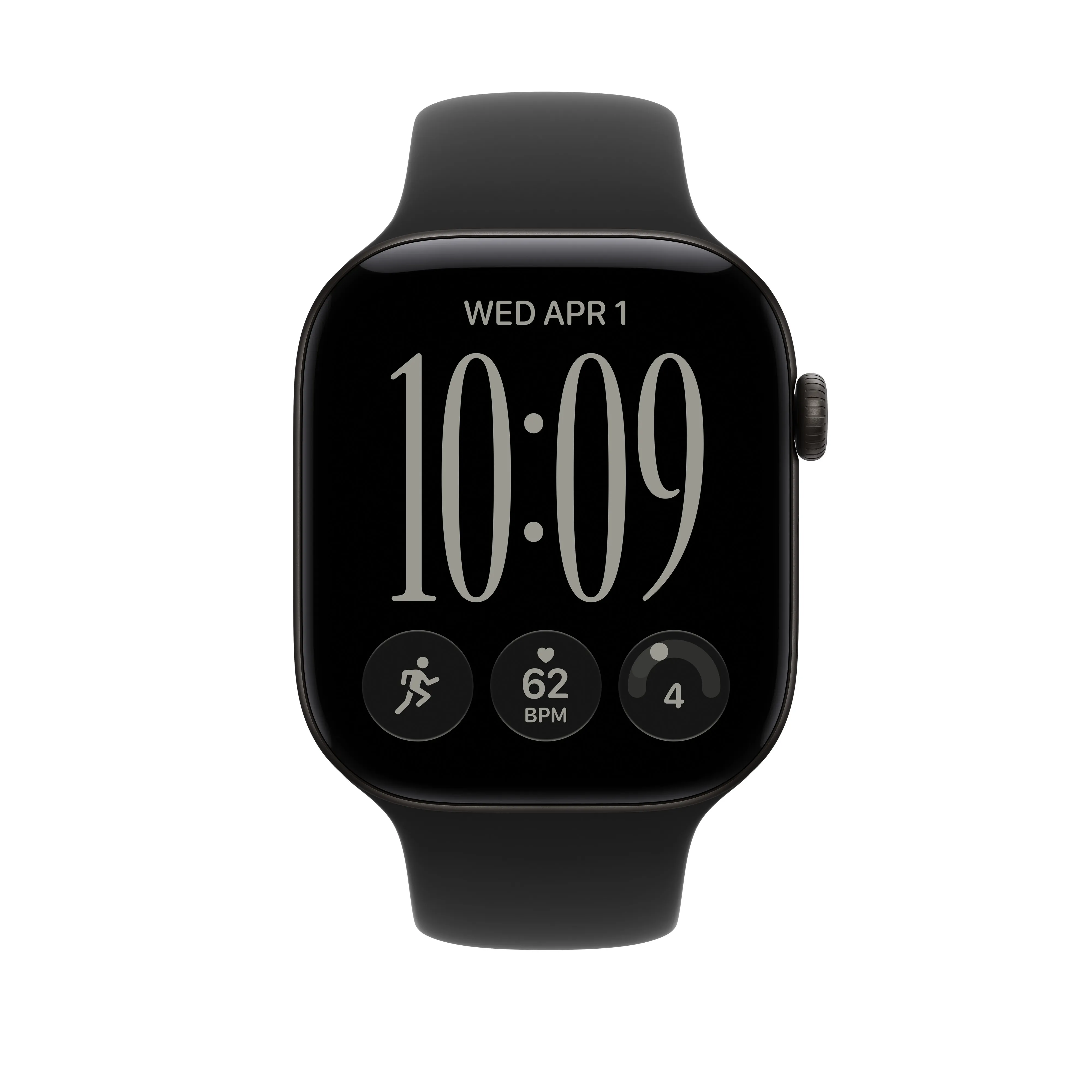 Apple Watch 46 mm -urheiluranneke, musta, S/M