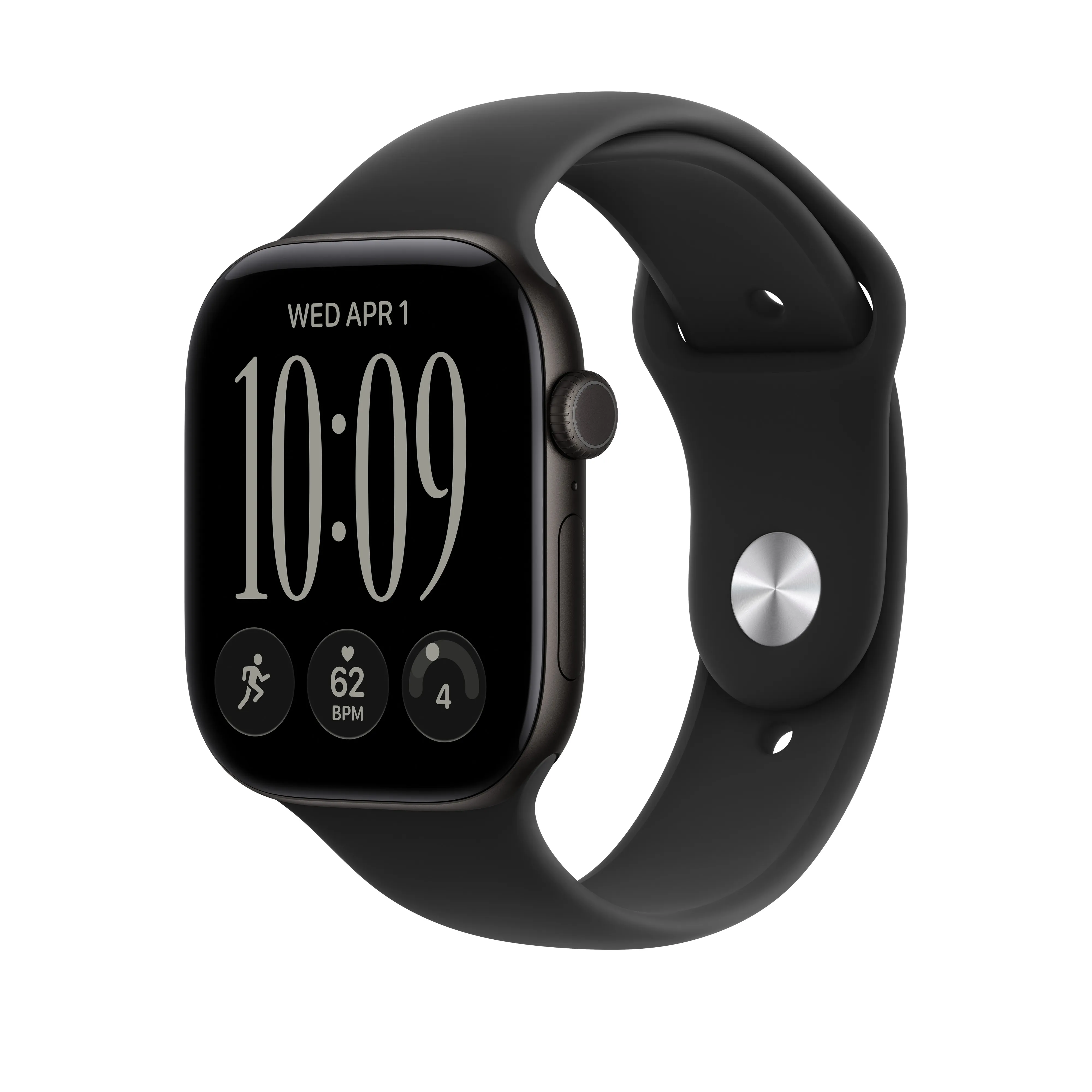 Apple Watch 46 mm -urheiluranneke, musta, S/M