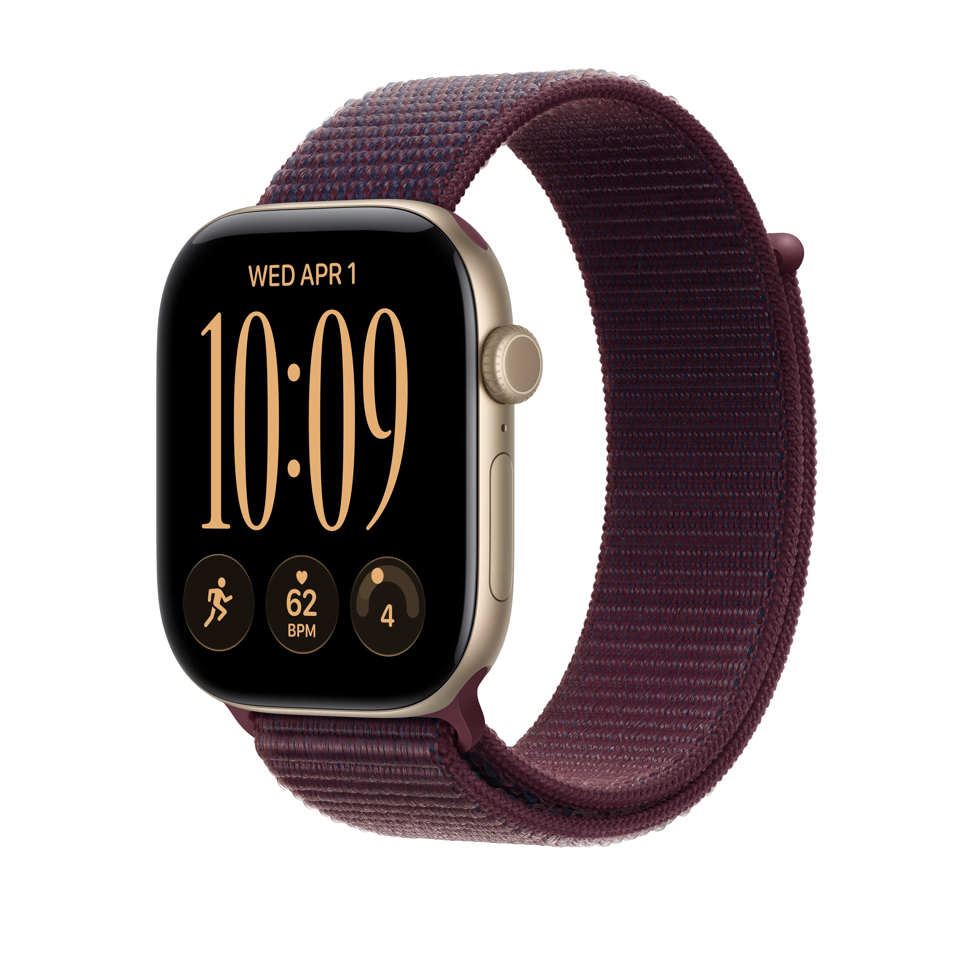 Apple Watch 46 mm -Sport Loop -ranneke, viininpunainen