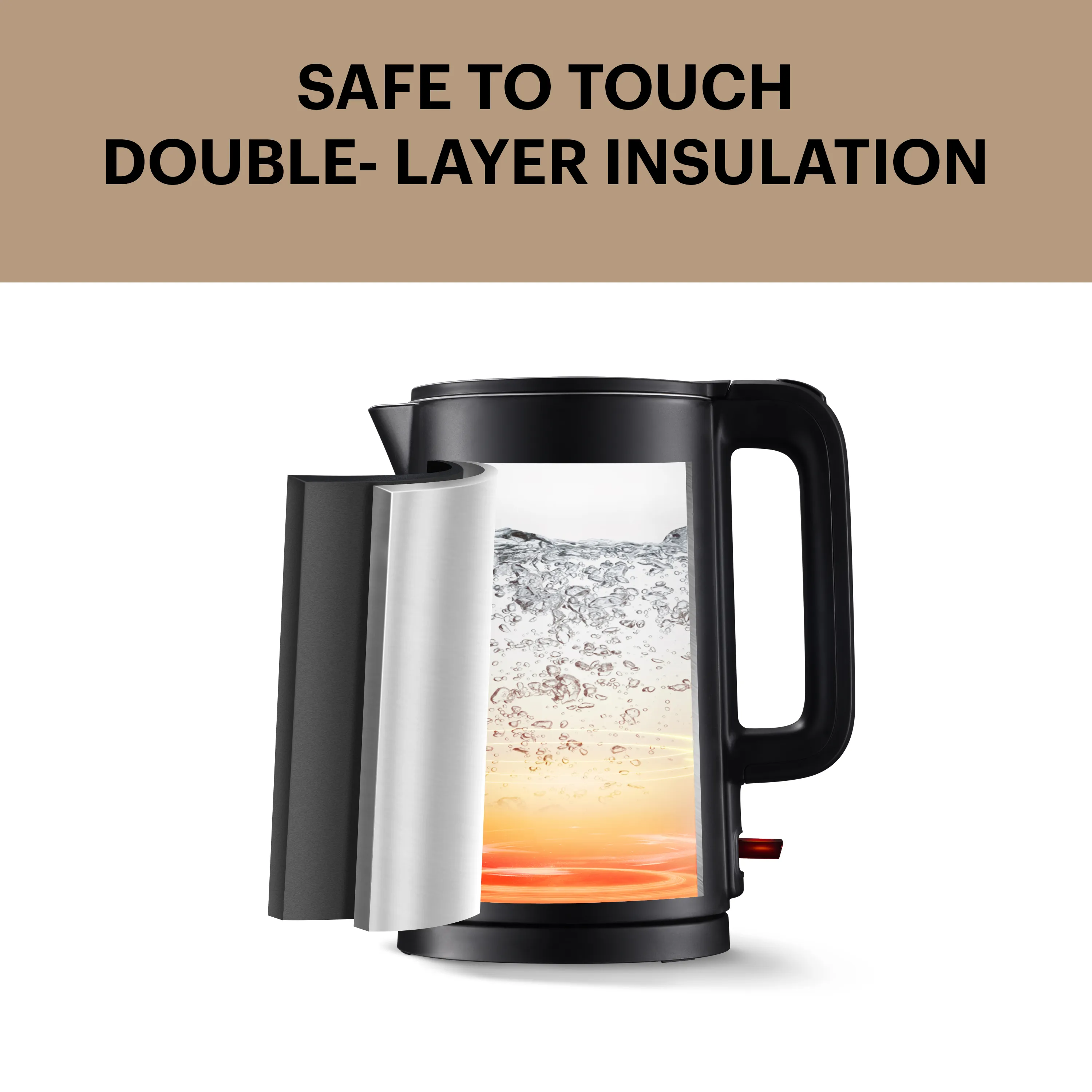 OBH Nordica Thermo Protect NB1408N0 kettle, 1.5L, Black