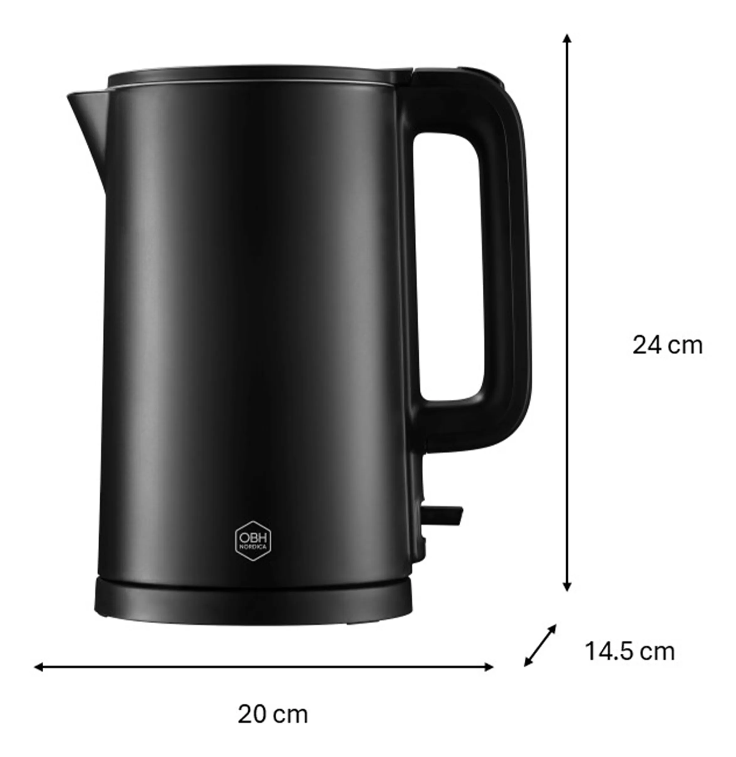 OBH Nordica Thermo Protect NB1408N0 kettle, 1.5L, Black