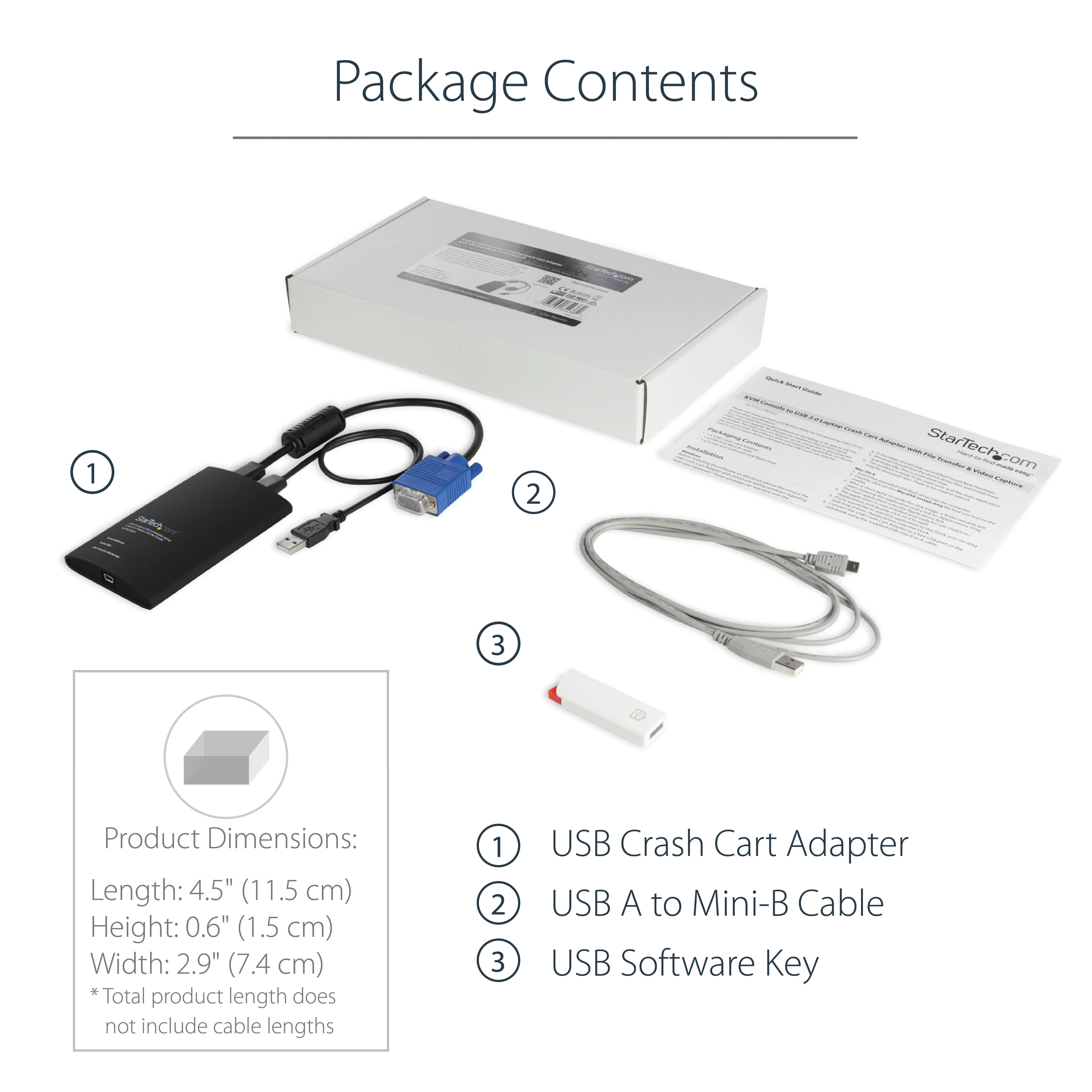 KVM Portable Crash Cart w/File Transfer