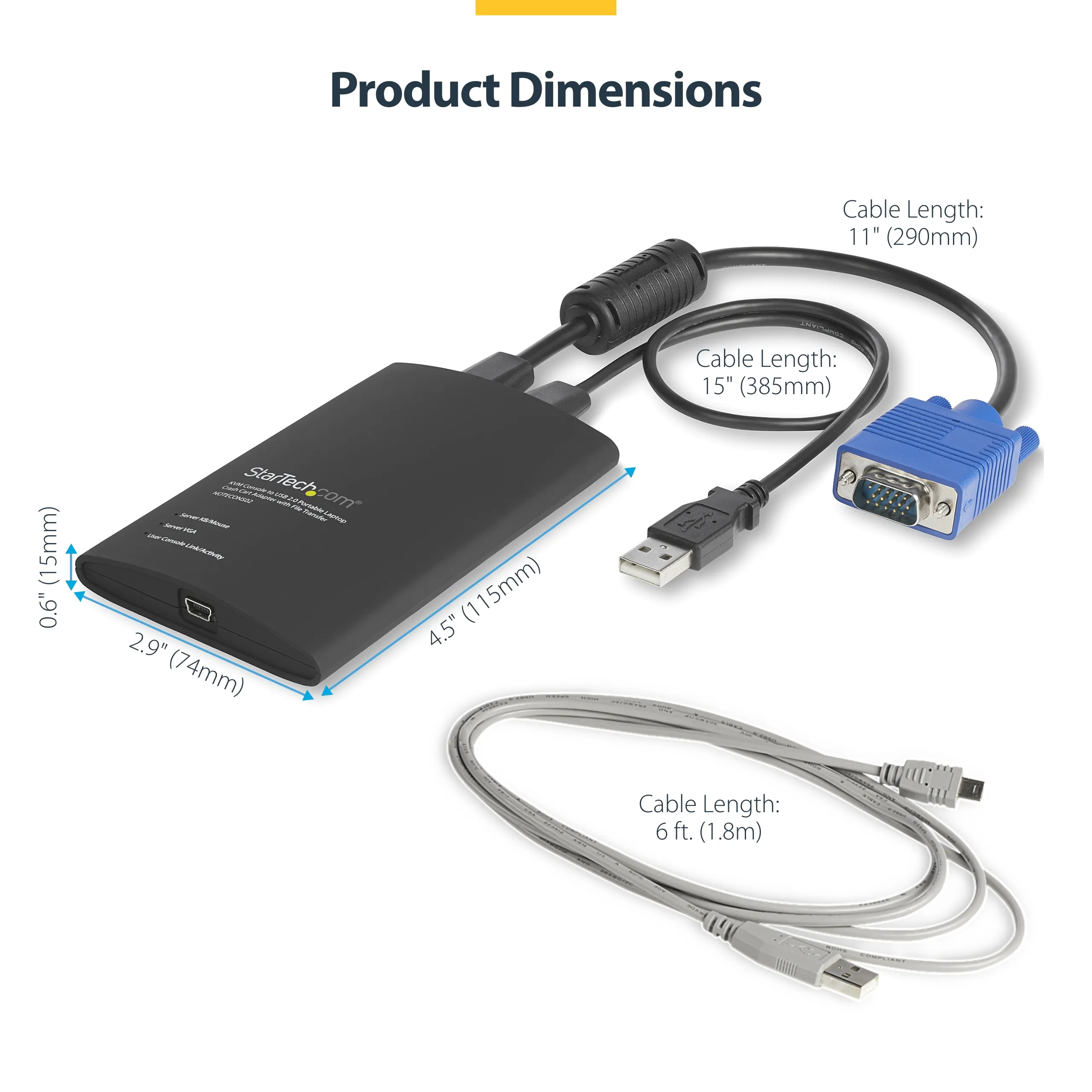 KVM Portable Crash Cart w/File Transfer