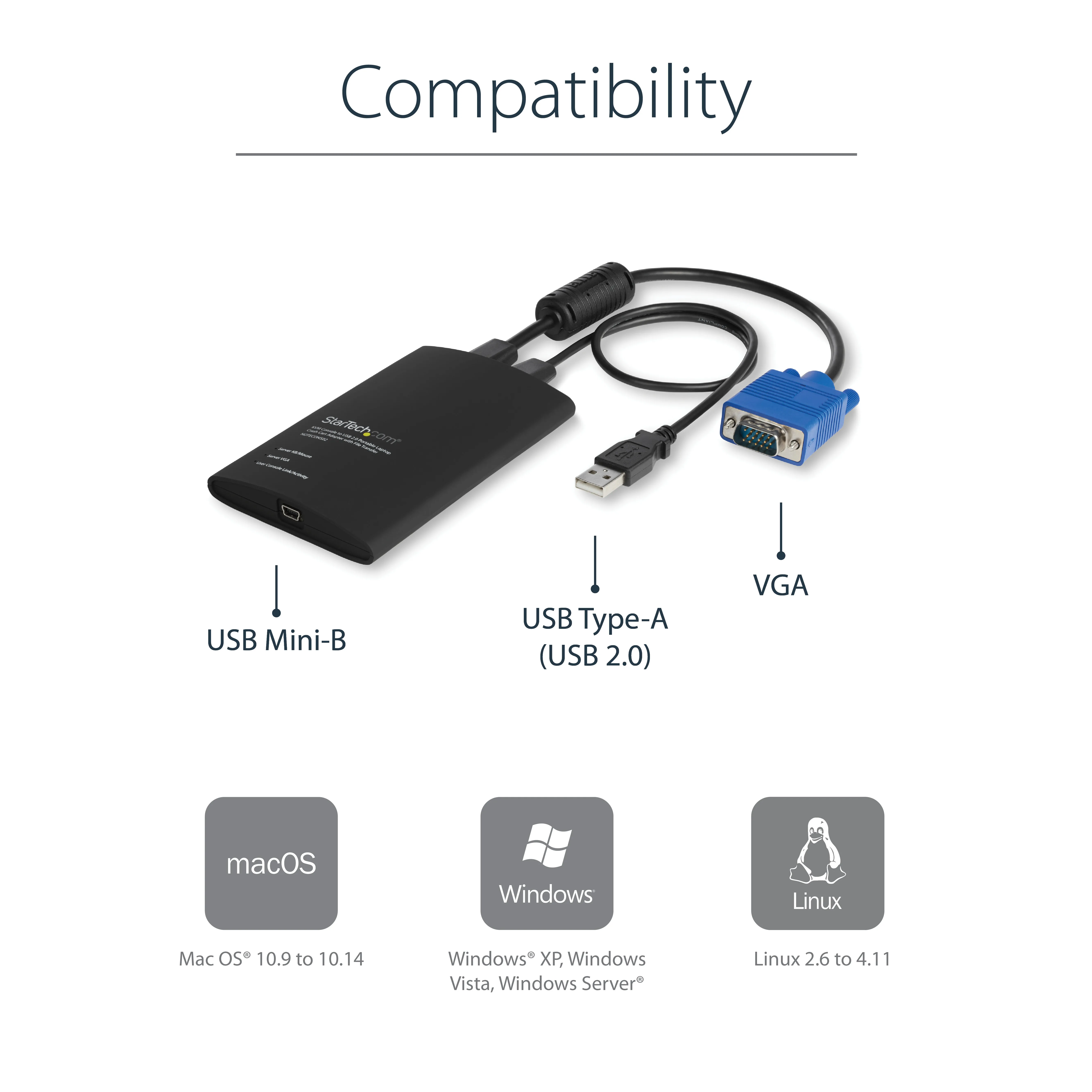 KVM Portable Crash Cart w/File Transfer