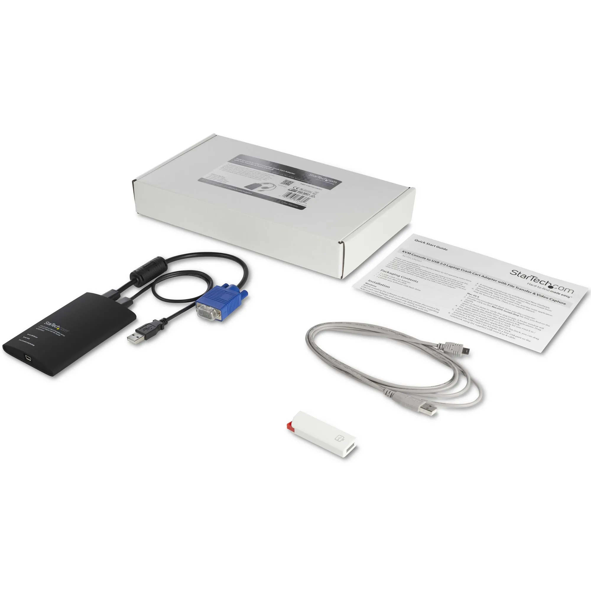 KVM Portable Crash Cart w/File Transfer