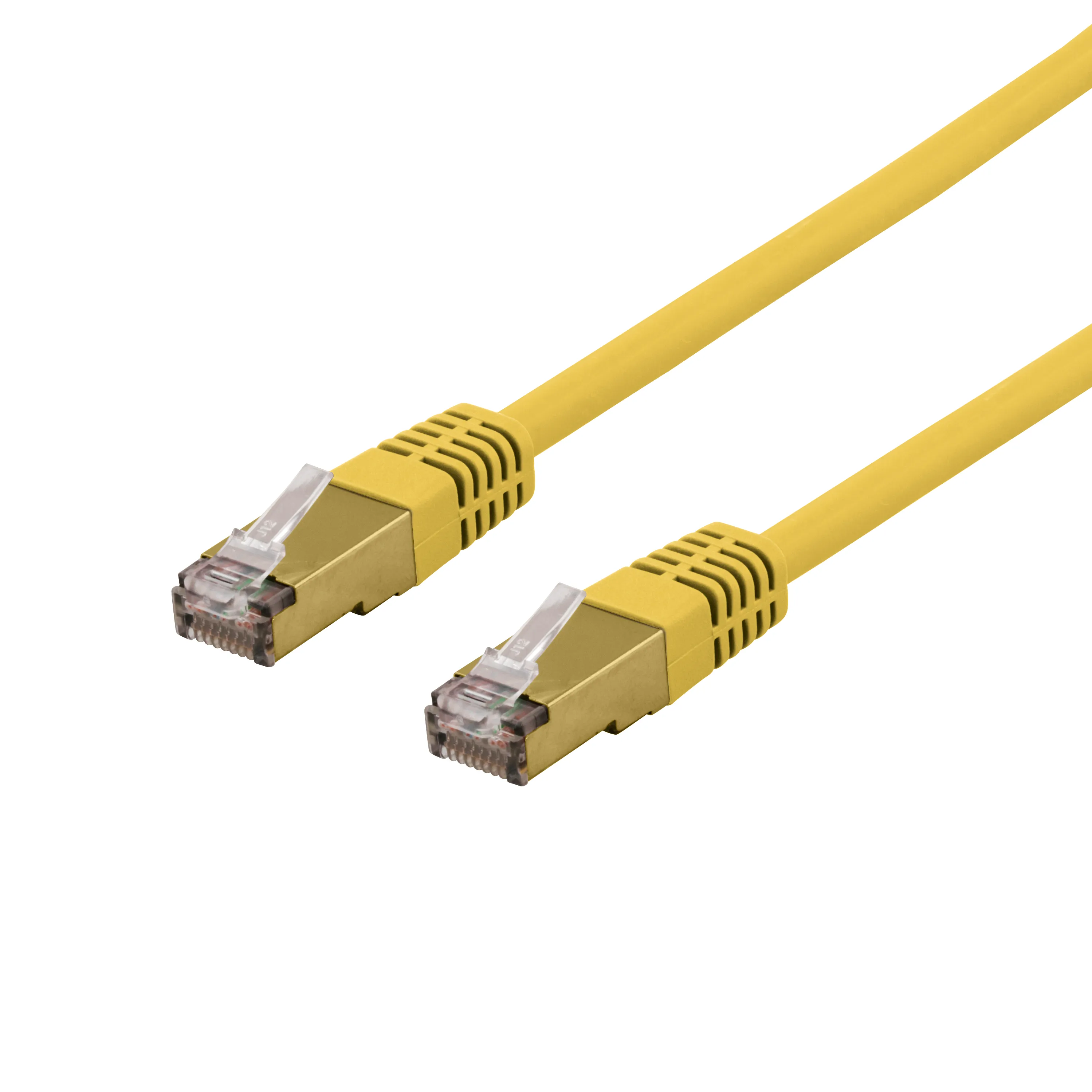 Deltaco Cat6a S/FTP LSZH RJ45 2m n&auml;tverkskabel, gul