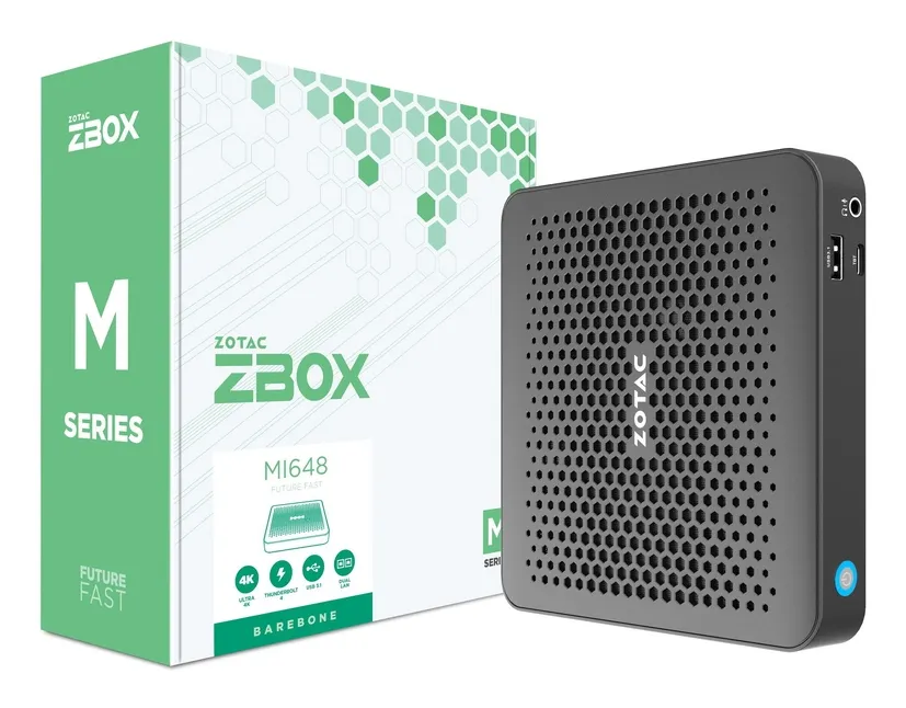 ZOTAC ZBOX MI648 i5-1340P mini-PC barebone, svart