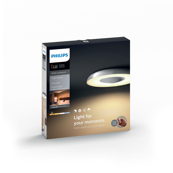 PHILIPS STILL HUE CEILING LAMP ALUMINIUM 1X40W 230V