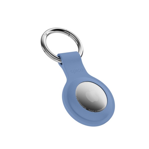 Epico Silicone Full Back Case | AirTag (1.-2. gen) | Grey| Robust Metal Ring