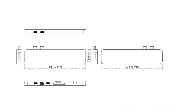 Hyper - HyperDrive PRO Hub for USB-C MacBook Pro (Gray)