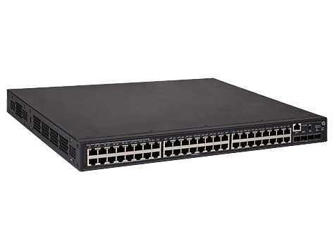 HP Networking 5130-48G-PoE+-4SFP+ EI (PoE budget 370W) (Comware OS 7) Switch (JG937A) 24x RJ-45 10/100/1000T + ports 4x SFP+ fixed 1000/10000 SFP+ ports advance