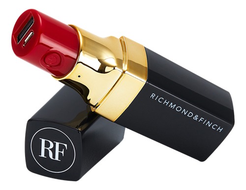Richmond &amp; Finch Lipstick Powerbank, Black