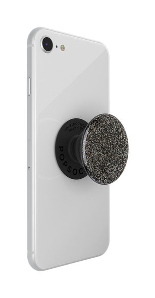 POPSOCKETS Glitter Black Avtagbart Grip med St&auml;llfunktion Premium
