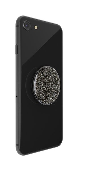 POPSOCKETS Glitter Black Avtagbart Grip med St&auml;llfunktion Premium