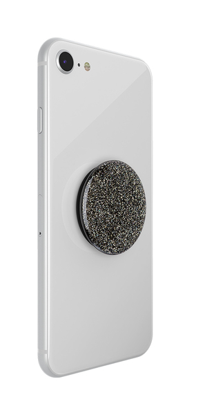 POPSOCKETS Glitter Black Avtagbart Grip med St&auml;llfunktion Premium