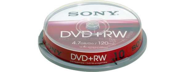 SONY 10DPW47SP 10 X DVD+RW 4.7GB SPINDLE