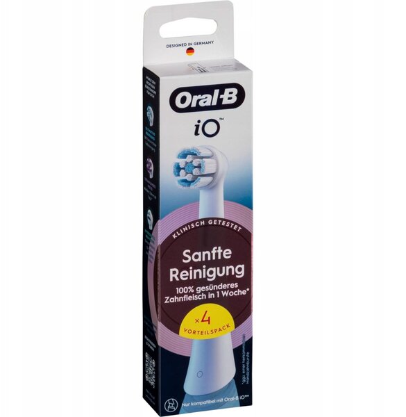 Oral-B iO Gentle Cleaning Toothbrush Heads, 4-pack, White