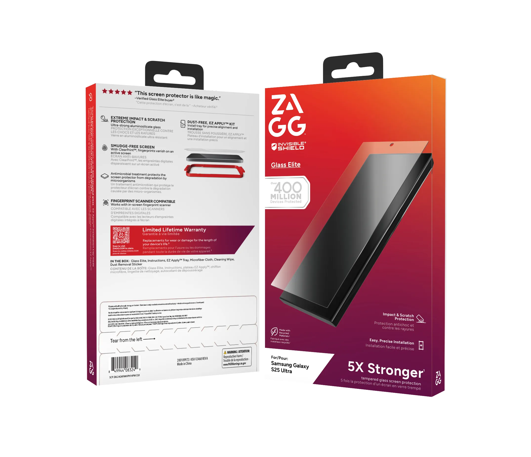 Zagg InvisibleShield Glass Elite Galaxy S25 Ultra -panssarilasi