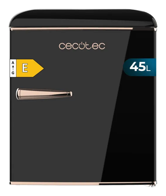 CECOTEC Bolero CoolMarket TT Origin 45 frist&aring;ende kylsk&aring;p, 45 liter, svart