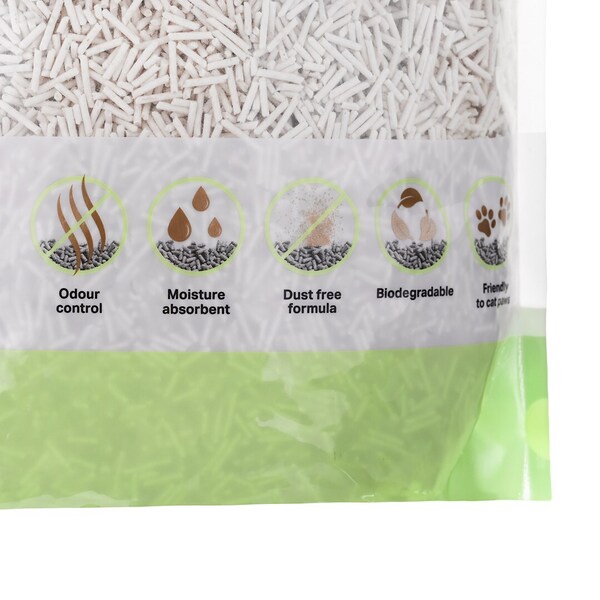 DIAMENTIQ Tofu Matcha Ultra Clumping klumpbildande kattsand, oparfymerad, spolbar, biologiskt nedbrytbar, 2,5 kg