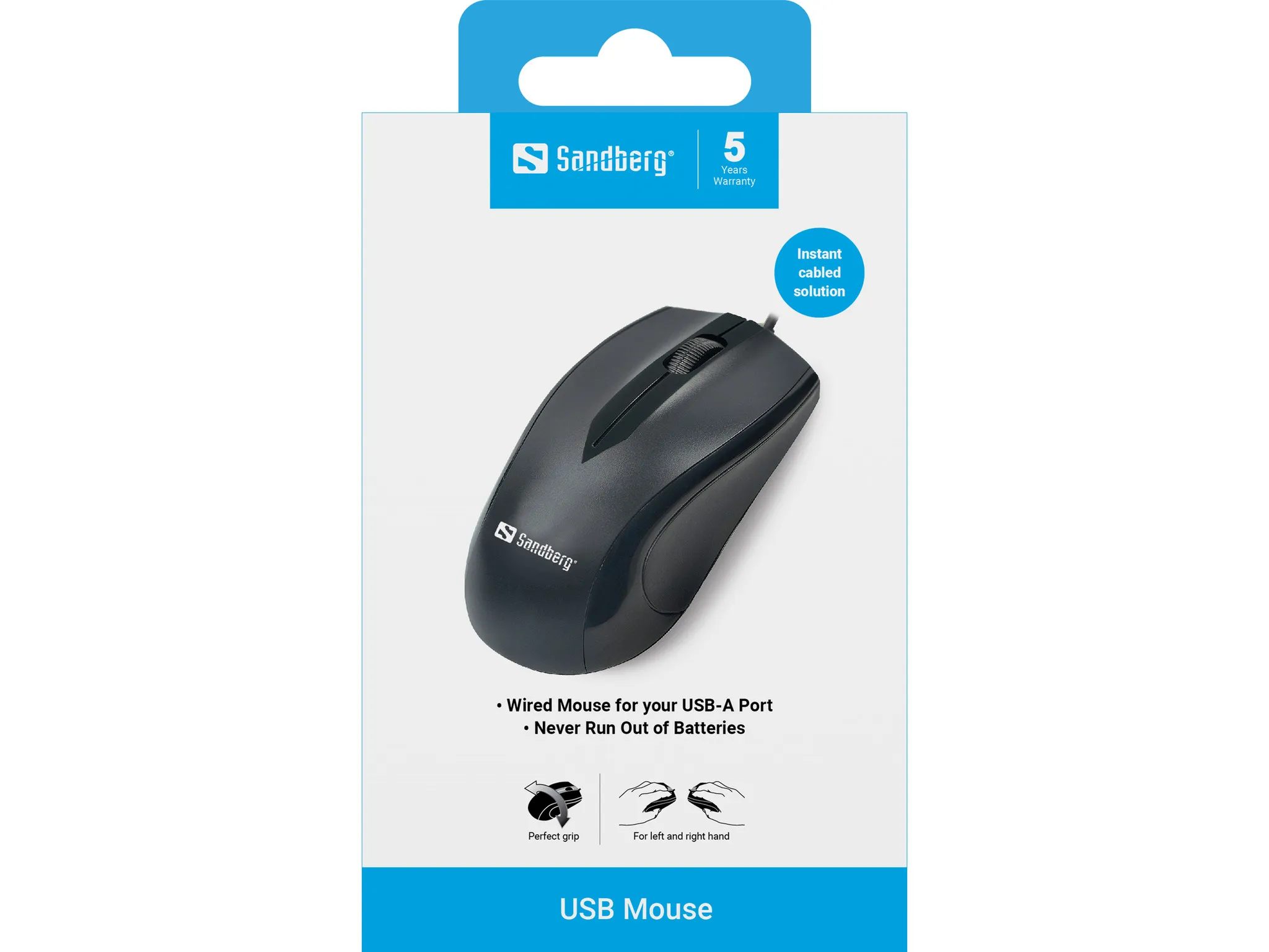 Sandberg USB Mouse 631-01 Wired Mouse, Black